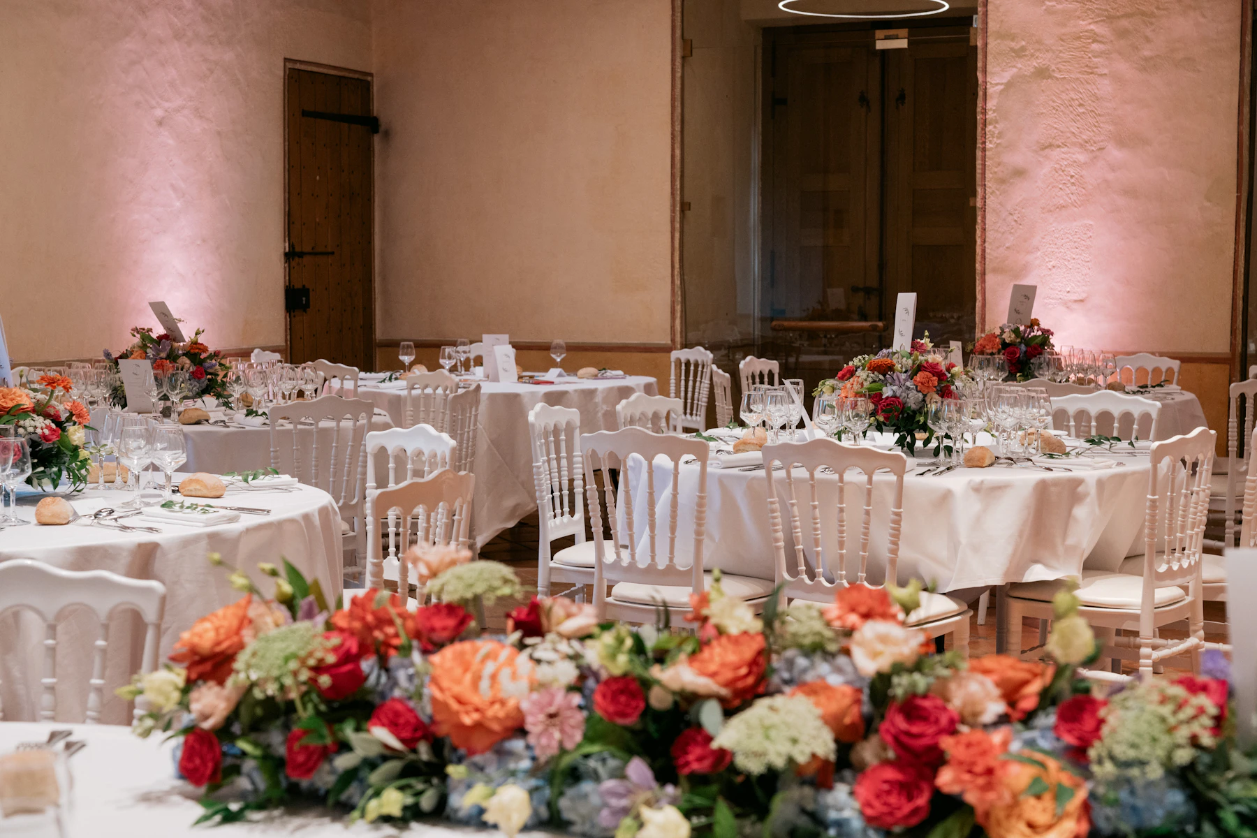 Reception room showing the design and coordination involved in Connecticut event planning